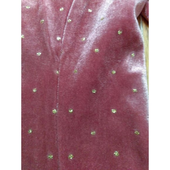 M&S Mark & Spencer Long Sleeve A-line Pink Glittery Velvet Dress 11-12 Youth - Picture 12 of 12